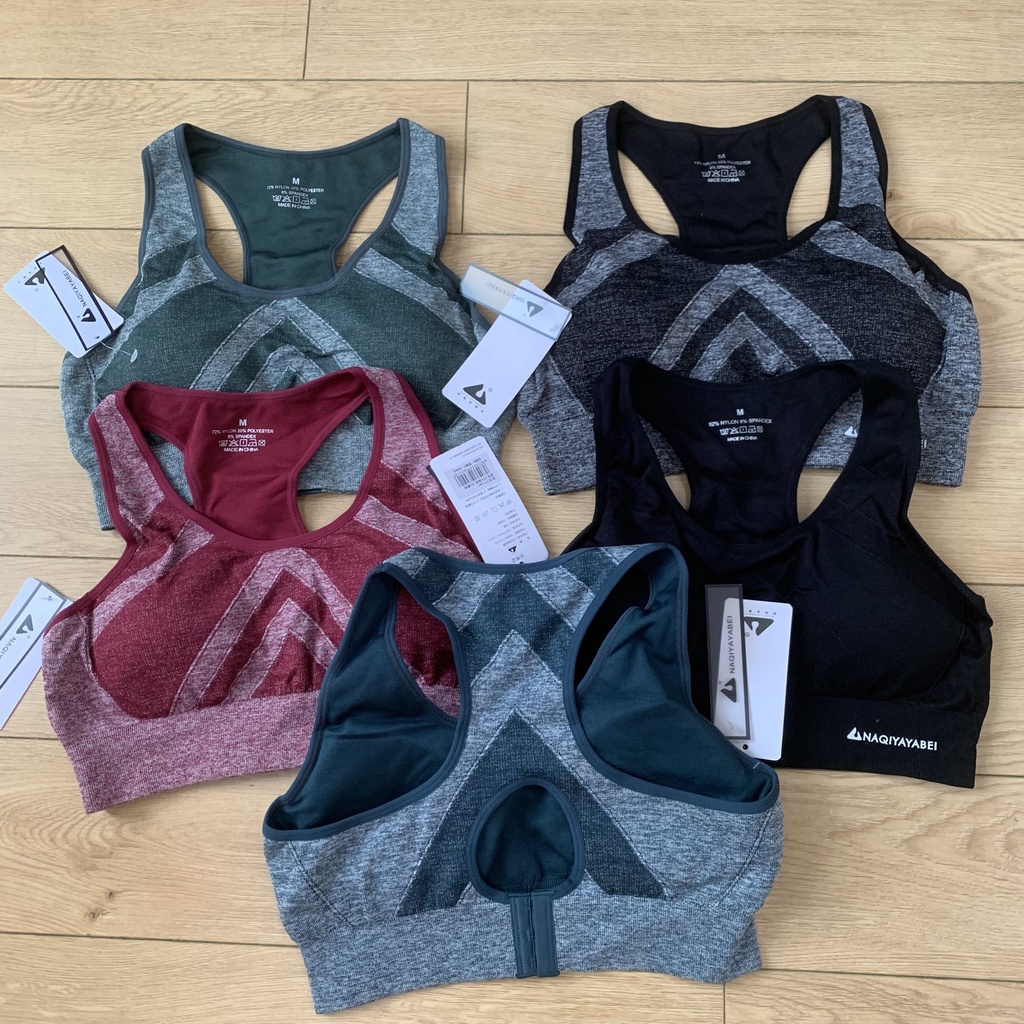 Áo bra tập Gym Yoga cài sau Naqi 241 vải dệt kim cao cấp
