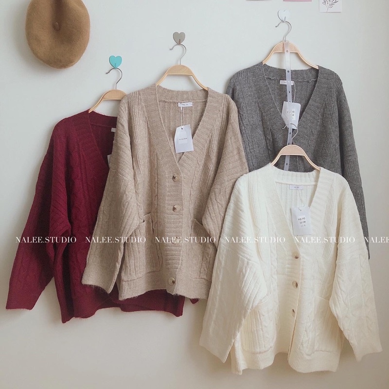 Áo khoác len cardigan vặn thừng | BigBuy360 - bigbuy360.vn