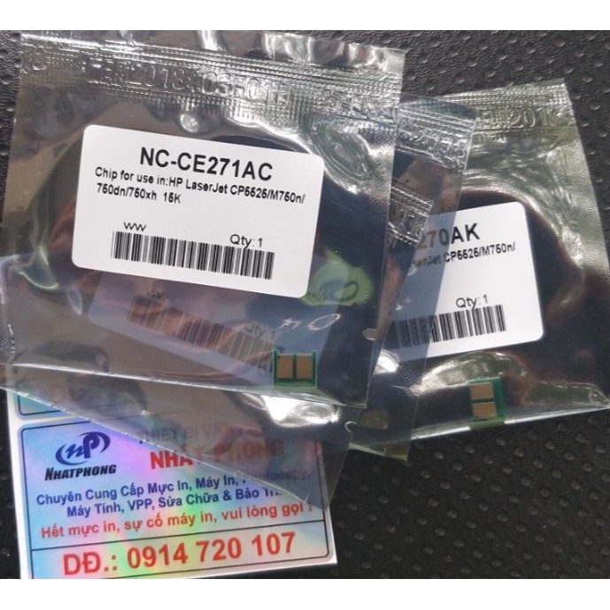 Chip HP Color CE270A - CE271A - CE272A - CE273A - HP650A - HP Color M750n, CP5525