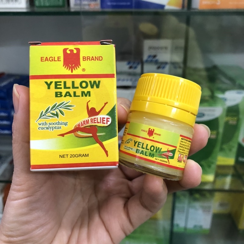 Cao vàng con Ó Yellow Balm - Dầu cù là xoa bóp giảm đau giảm mẩn ngứa, côn trùng đốt Indonesia 20g