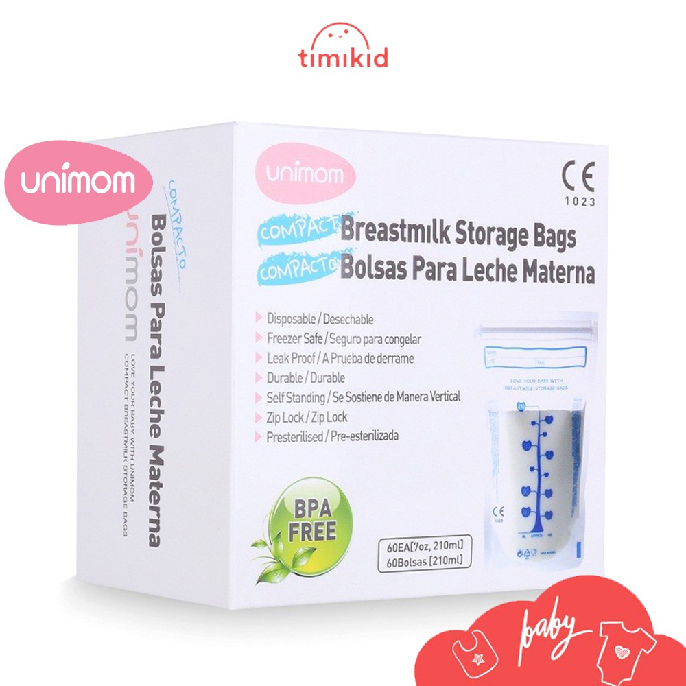 Túi trữ sữa Unimom Compact hộp 60/ 30/ 20/ 10 túi