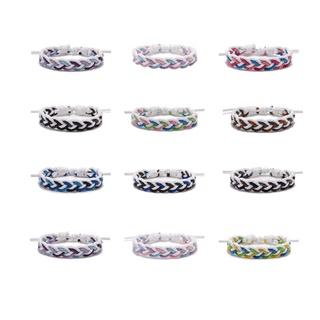 1 Chiếc Vòng Tay Bện Dây Vải Lanh Cotton