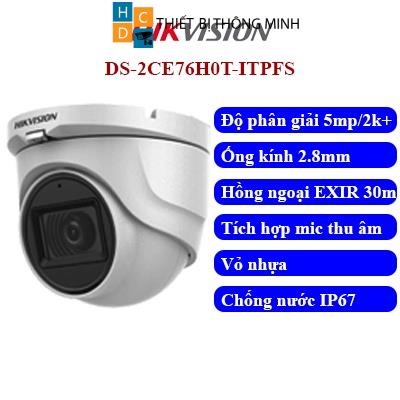 Bộ camera Hikvision 5/6/7/8 mắt 5mp chính hãng tích hợp mic thu âm chất lượng 2K+ đầy đủ phụ kiện