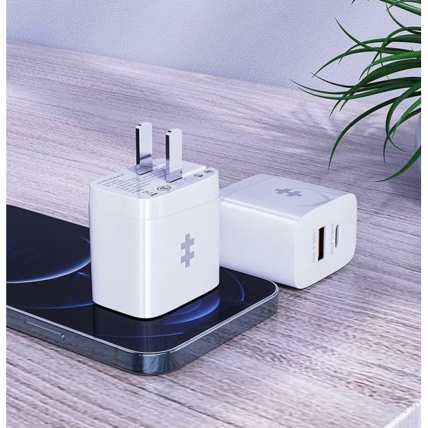 Sạc iphone 20w Hyperjuice HJ205 - 2 cổng: type-c 20w, usb-A 18w -[ Bảo hành 2 năm]