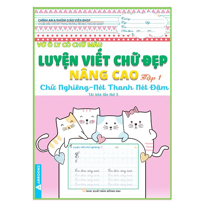 Combo 6 Cuốn Tập Ô Ly Có Chữ Mẫu - Luyện Viết Chữ Đẹp - Chữ Nghiêng