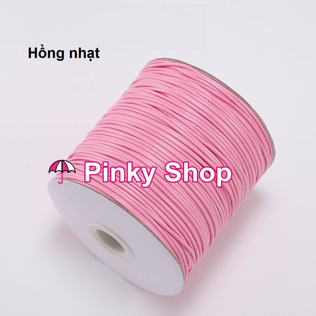 [1 mét] Dây sáp bóng 2mm cuộn 1m loại xịn bóng đẹp làm dreamcatcher, vòng tay, vòng cổ, nguyên liệu hanmade Pinky Shop