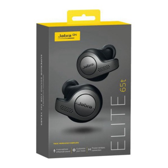 GIÁ KHUYẾN MÃI Tai Nghe Bluetooth Jabra Elite 65t Titanium Black True Wireless Earbuds $$