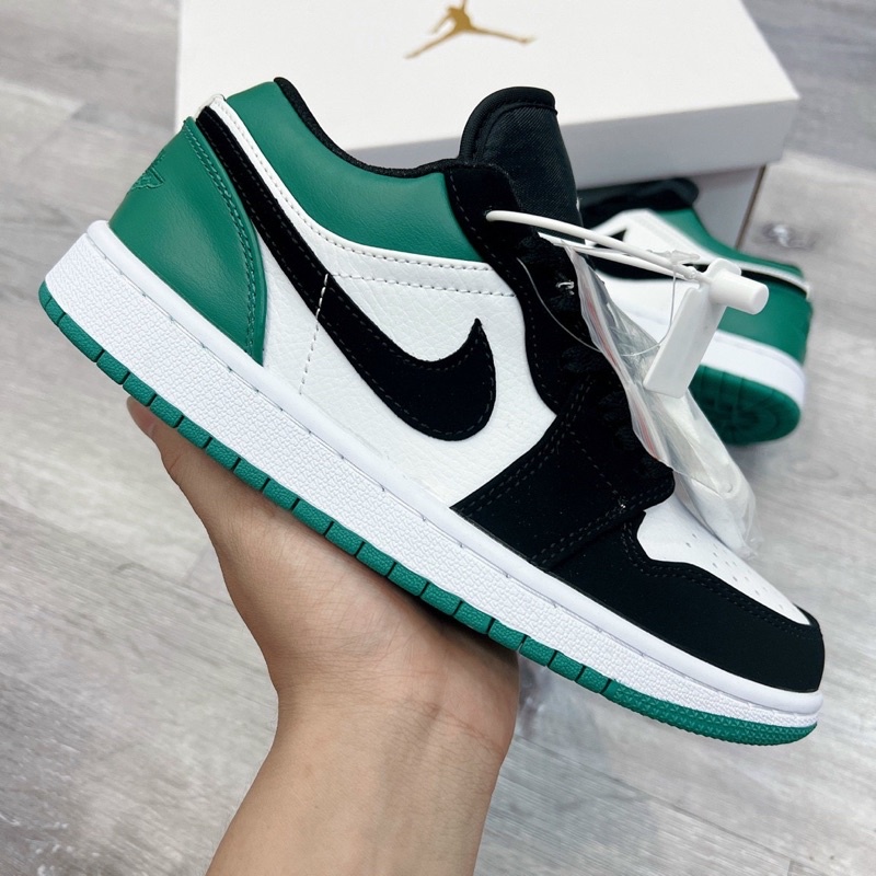Giày Jordan xanh lá đen thấp cổ ⚡️FREE_SHIP⚡️,giày JD 1 xanh lá cao cấp