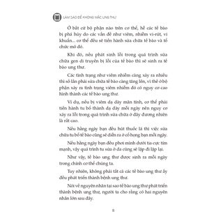 Sách Làm sao để không mắc ung thư