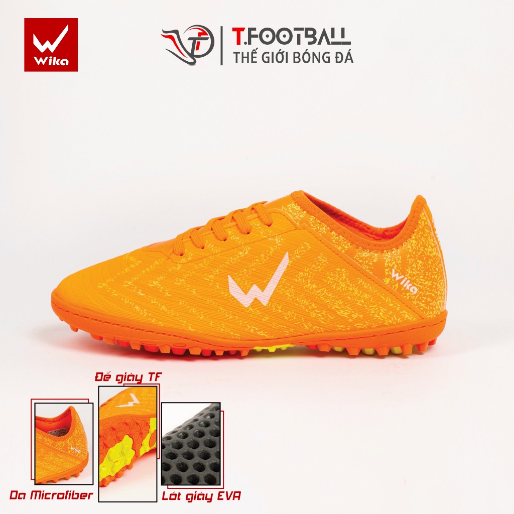 Giày Đá Bóng WIKA Hunter II Lưỡi Gà Liền Đế Cao Su TF Thế Hệ Mới