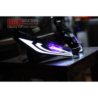 [Yamaha Exciter 135] Đèn Led Audi Mẫu Mắt Cáo Xanh Dương