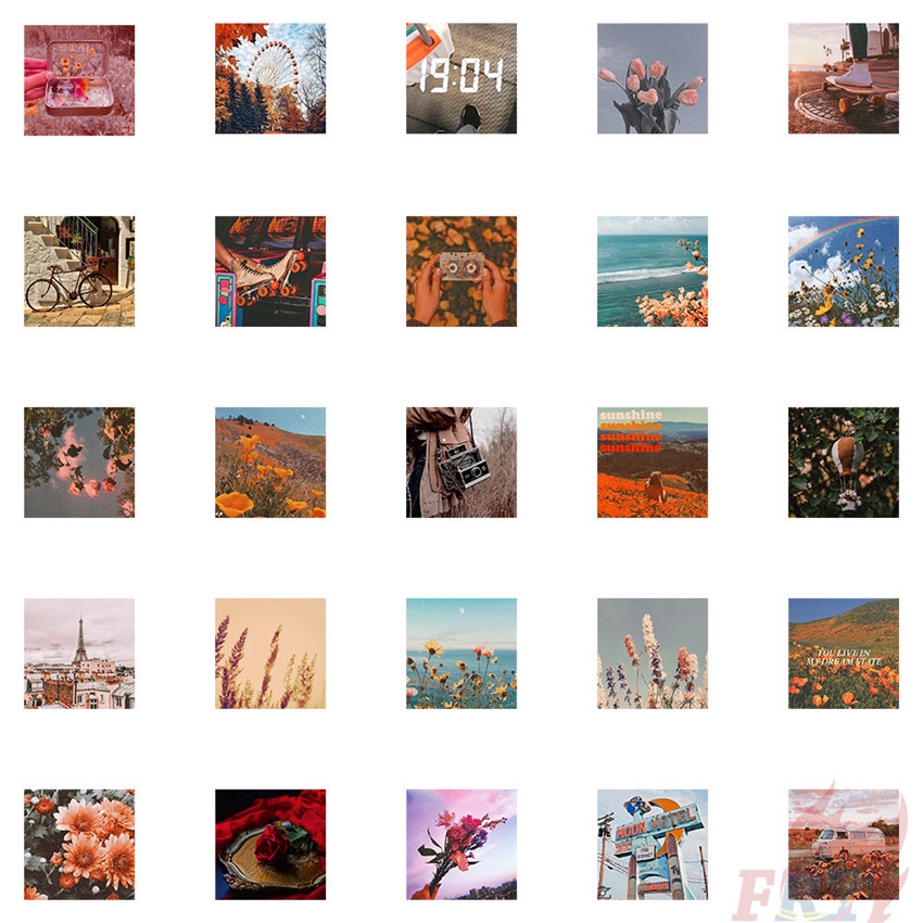 ❉ Beautiful Scenery Series 02 Afternoon . Retro Memory Stickers ❉ 56Pcs/Set DIY Fashion Mixed Luggage Laptop Skateboard Doodle Decals Stickers
