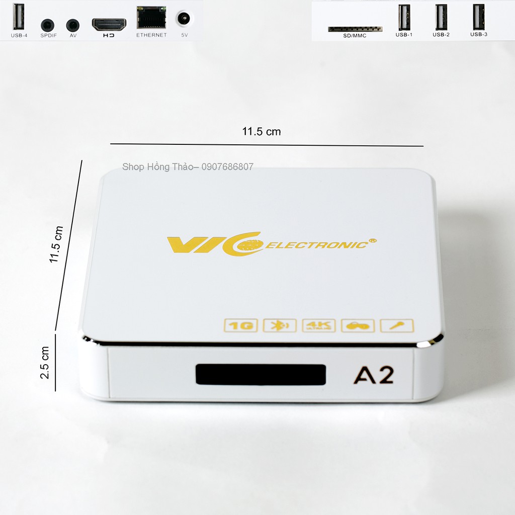 Đầu thu Android TV Box VIC A2, Giá tháng 1/2021