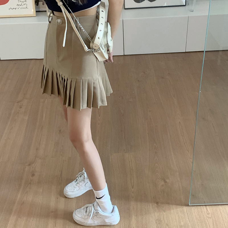 Chân Váy Chữ A Eo Cao Phối Xếp Li Phong Cách Hàn Quốc Thời Trang | BigBuy360 - bigbuy360.vn