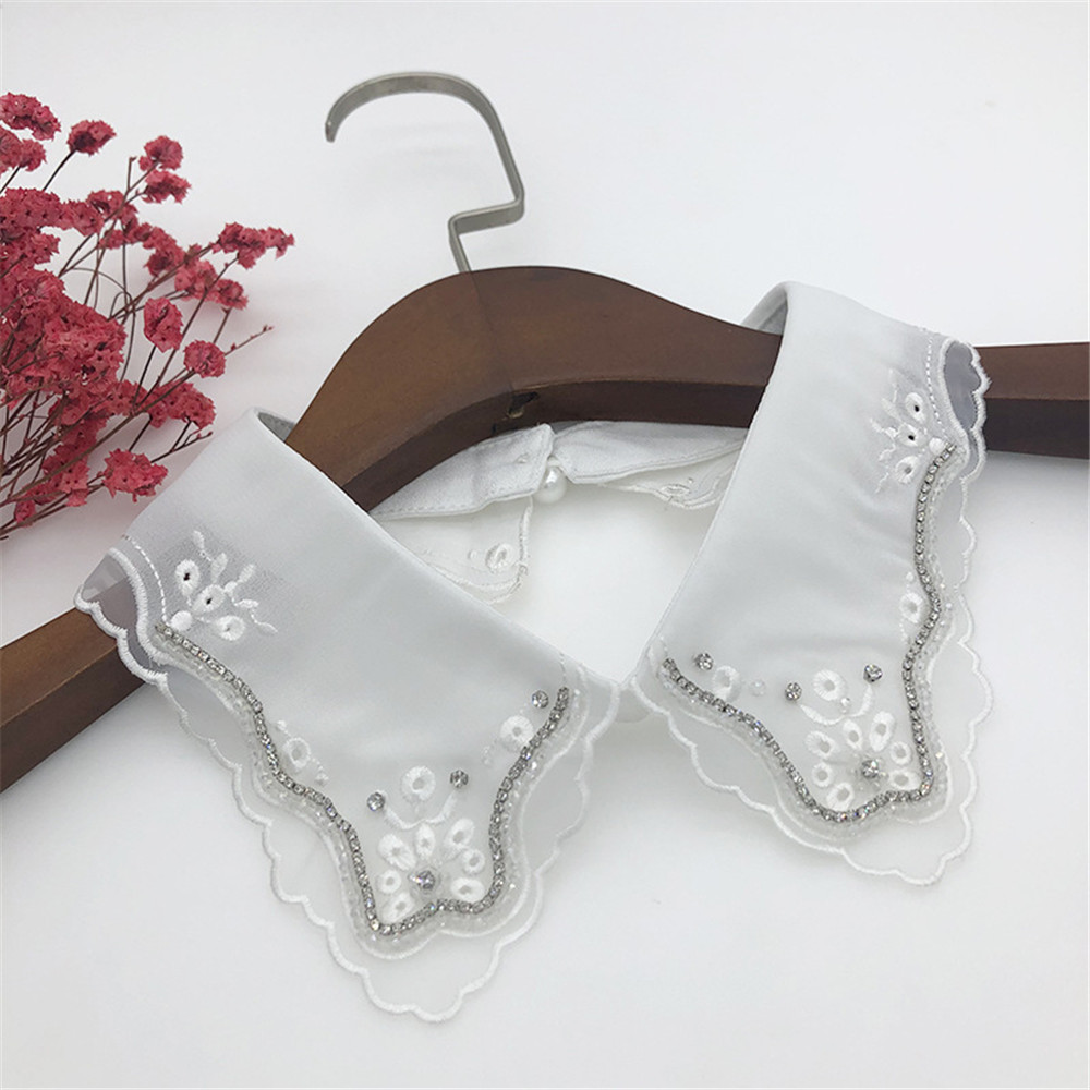 Cổ Áo Sơ Mi Phối Ren Có Thể Tháo Rời Thời Trang Cho Nam Và Nữ