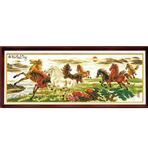 Tranh thêu Mã đáo thành công 222572 (chưa thêu)