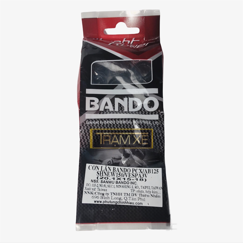 ♧✆☄Bi nồi Bando 18g xe Airblade 125 AB 150, PCX, SH Việt Vespa 3v độ bền và chuẩn xác cao hàng chính hãng