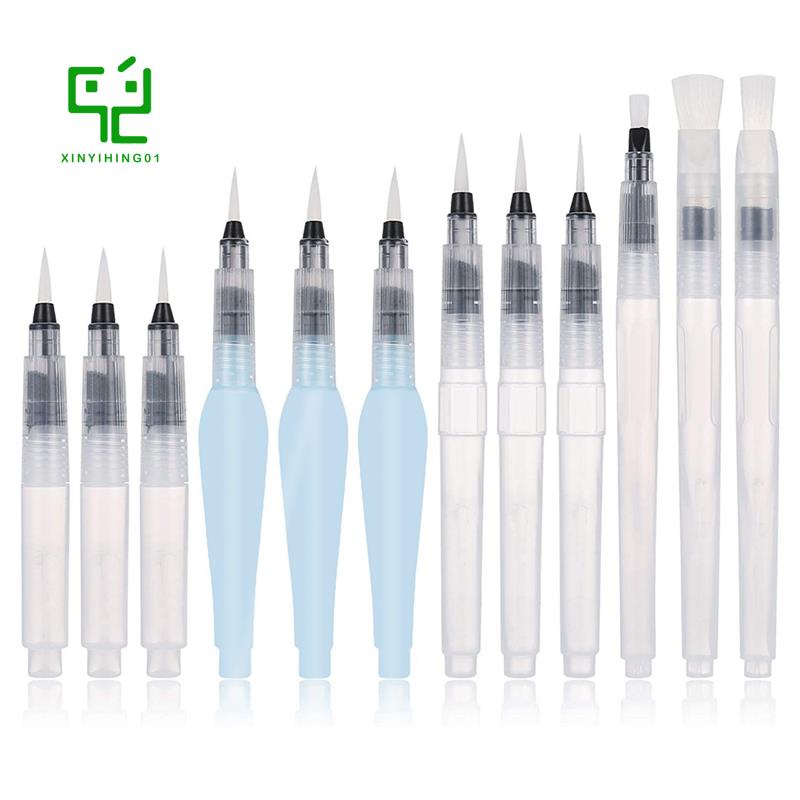 Set 12 cọ vẽ màu nước có thể bơm mực và bơm mực