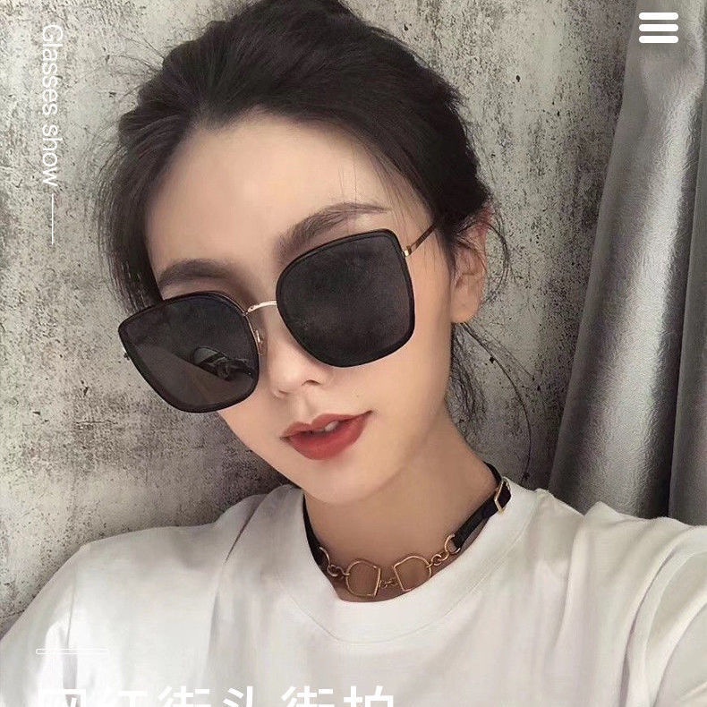 Kính mát gọng vuông lớn phong cách retro cổ điển Hàn Quốc trẻ trung cho nữ