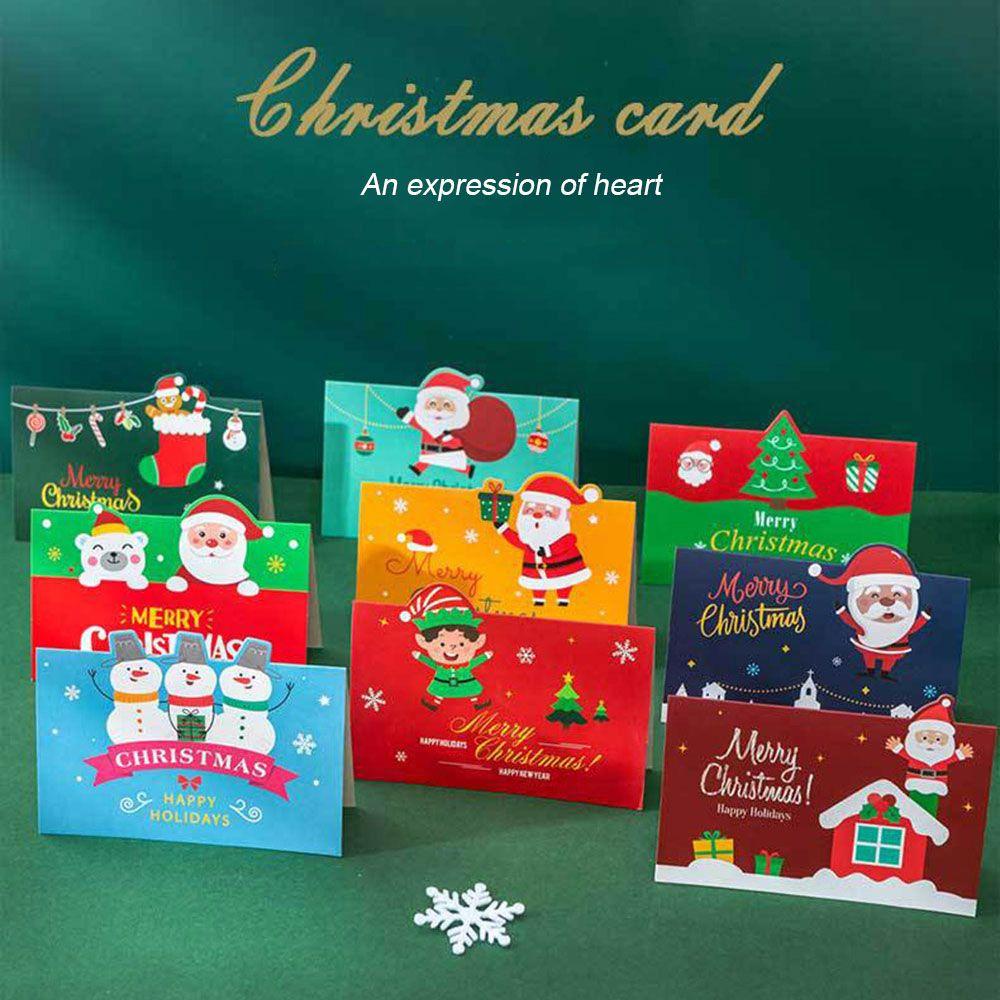 PINEVN Set 5 Thiệp Chúc Mừng Giáng Sinh Năm Mới Màu Sắc Tươi Sáng