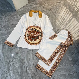 Pyjama dài clc hồng trà nâu cao cấp
