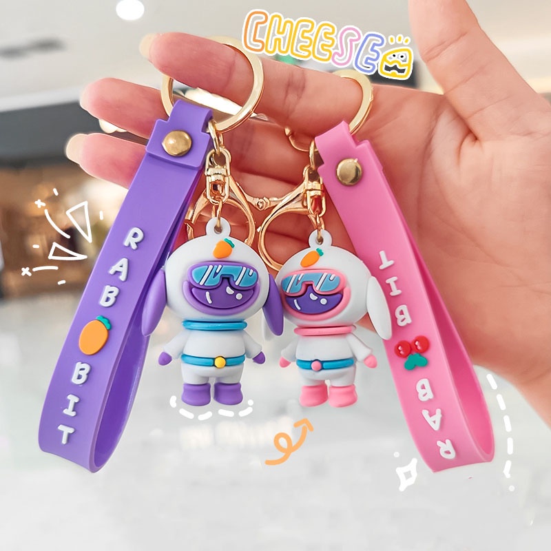 Móc Khóa Hình Phi Hành Gia 3D Dễ Thương