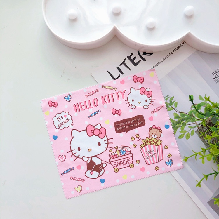 Khăn Lau Kính Họa Tiết Hoạt Hình Dễ Thương Cho Bé Gái