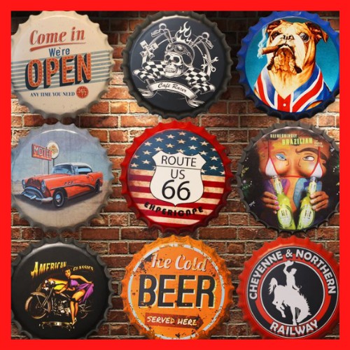 [Deal Hot]Nắp Bia Trang Trí Cửa Hàng, Tiệm cắt tóc(Decor trang trí tiệm)