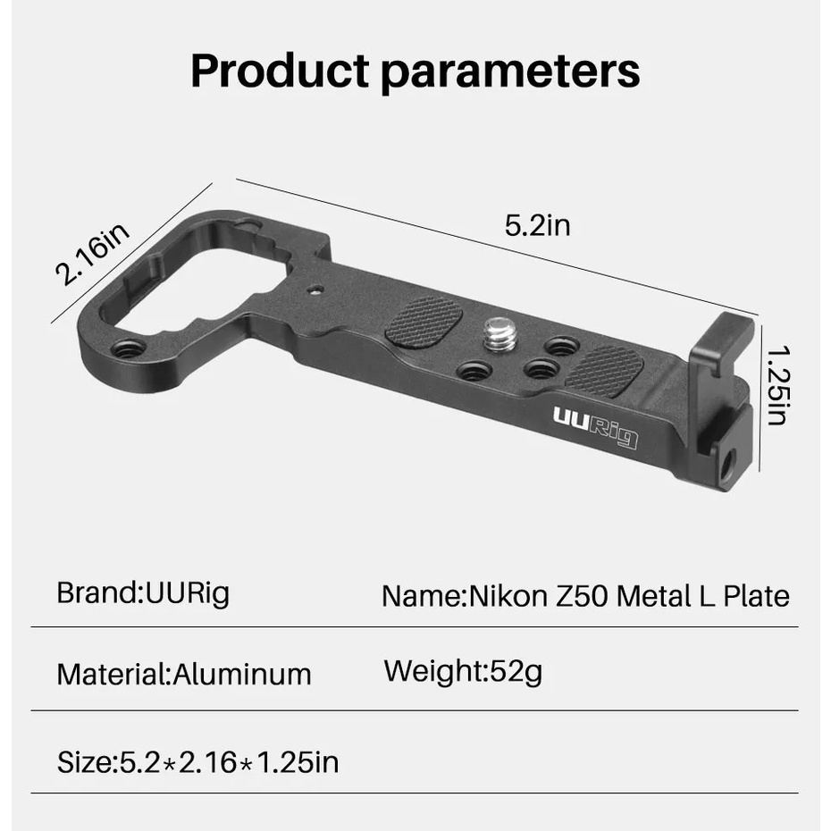 ULANZI UURIG R039 - HÀNG CHÍNH HÃNG - Giá đỡ hình chữ L dành cho Máy ảnh Nikon Z50