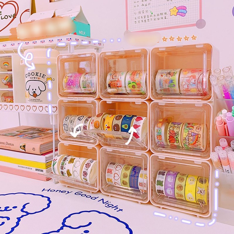 Hộp nhựa mini 1 ngăn, kệ nhựa đựng đồ để bàn SH010
