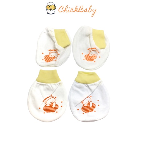 Mũ sơ sinh Bao tay bao chân trẻ em ChickBabyShop từ 0 tuổi chống trầy xước giữ ấm