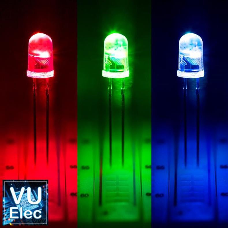 Gói 10 con led phủ màu Ø3mm