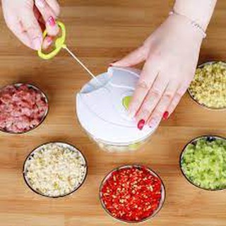 Máy xay đa năng bằng tay say hành tỏi ớt rau củ quả cực nhanh