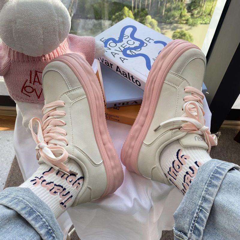 Giày Thể Thao Đế Dày Thoáng Khí In Hình Hoa Anh Đào Dễ Phối Đồ Cho Nữ