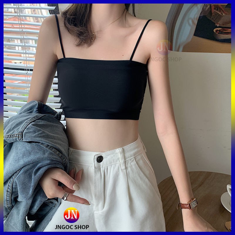 Áo hai dây croptop cotton siêu mát, Áo 2 dây croptop nữ ôm body trẻ trung năng động freesize từ 40 - 58kg