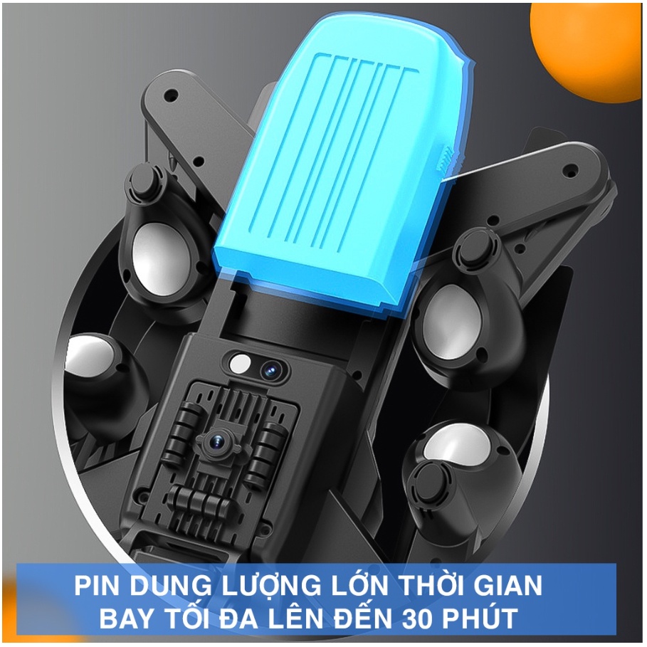 Flycam P9 Pro - Máy bay điều khiển từ xa P9 - Pro Camera HD Kết Nối Điện Thoại, Pin 30 Phút, Chống Va Chạm 4 Chiều