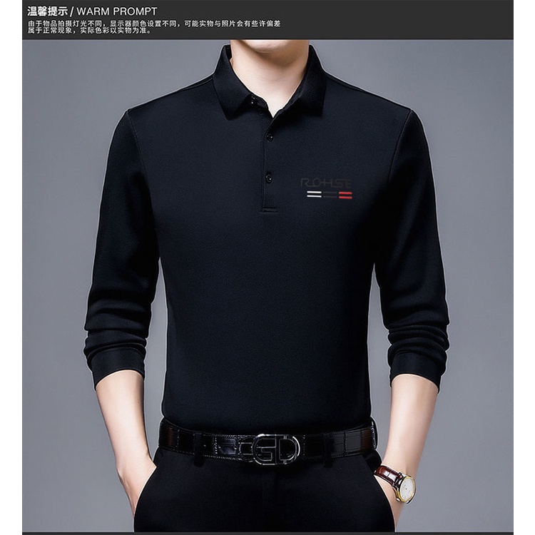 Áo Thun POLO Tay Dài Màu Trơn Phong Cách Doanh Nhân Thời Trang Xuân Thu Hàng Mới Dành Cho Bạn Nam [47% off]