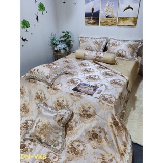 Bộ gấm nhập 7 món, kèm ruột các ruột gối