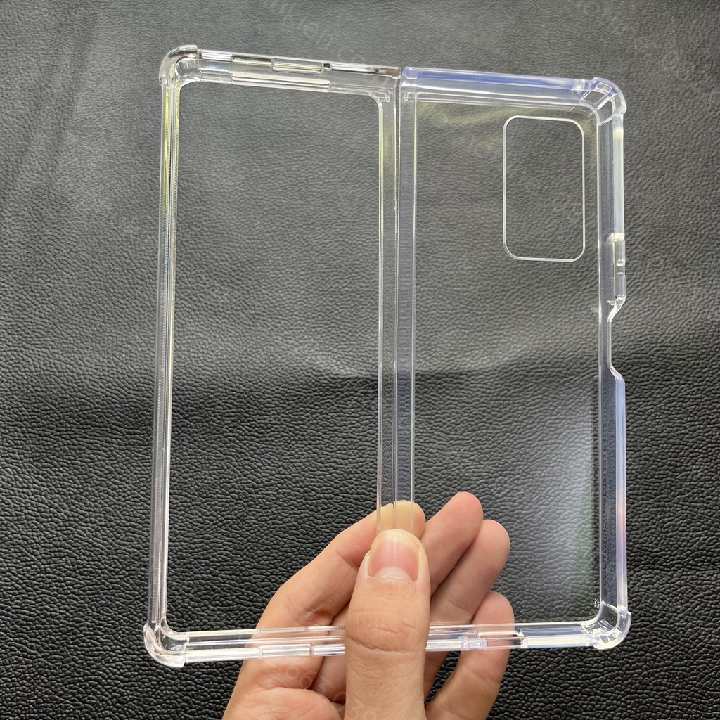 Ốp lưng Samsung Galaxy Z Fold 3 /Z Fold 2  viền dẻo tpu lưng pc trong suốt, chống sốc bảo vệ toàn diện