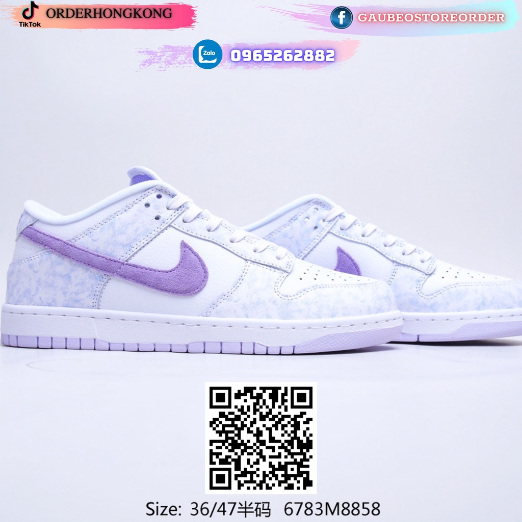 6783M8858 Nhận Order Hỗ Trợ Free Ship Giày 1:1 Sneaker ***Nike Wmns SB Dunk Low GS" Purple Pulse"