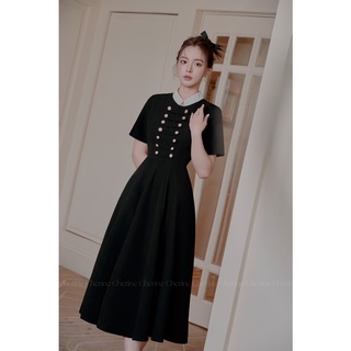 SELINA DRESS -  Váy dài bồng kèm hàng cúc đính tiểu thư nhẹ nhàng by Cherine