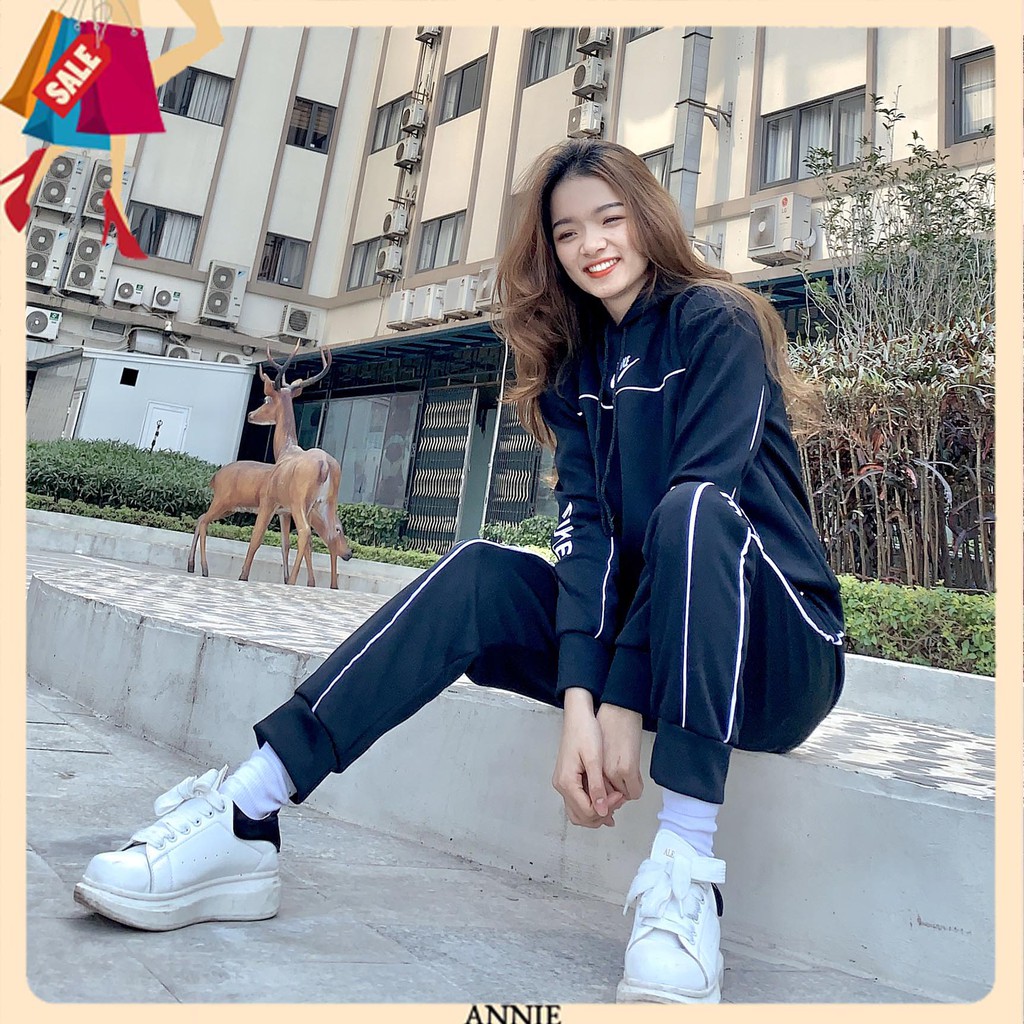 Bộ Thể Thao Nữ 🍂 MIỄN SHIP 🍂 Set Bộ Thể Thao Mũ Phối Bo Chữ Cực Sịn - Năng Động - Trẻ Trung