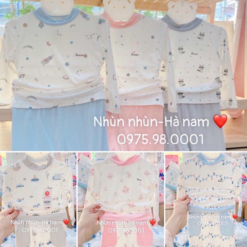 (Hà nam) Bộ cổ 3cm/3 phân sợi tre Avaler size 6-9m đến 3-4y