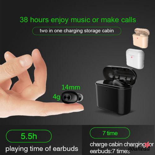 Tai nghe nhét tai không dây kết nối Bluetooth cho Android iPhone X 7 Plus 8