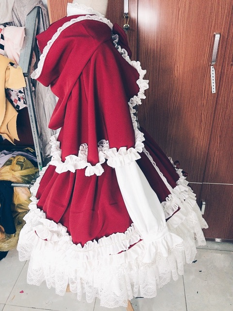 Váy lolita đỏ trắng | BigBuy360 - bigbuy360.vn