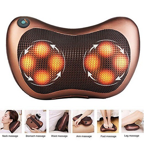 FREE SHIP_Gối Massage Hồng Ngoại Pillow 8 pi+ Tặng móc dán tường treo đồ 3D