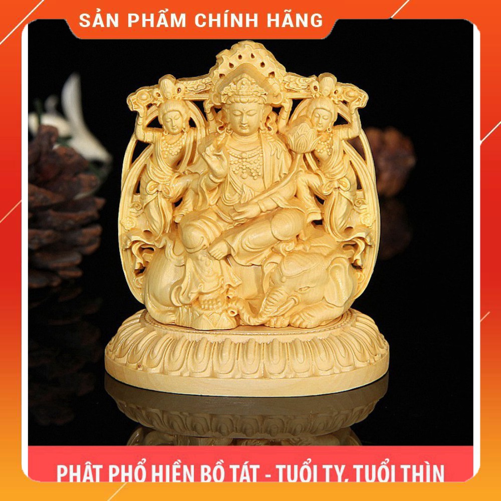 Tượng phật Phổ Hiền Bồ Tát bằng gỗ Hoàng Dương