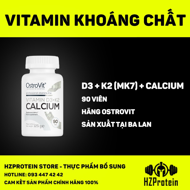 VITAMIN D3 + K2 + CALCIUM - TĂNG ĐỀ KHÁNG, GIÚP XƯƠNG CHẤC KHỎE CỦA OSTROVIT  (90 VIÊN) | Shopee Việt Nam
