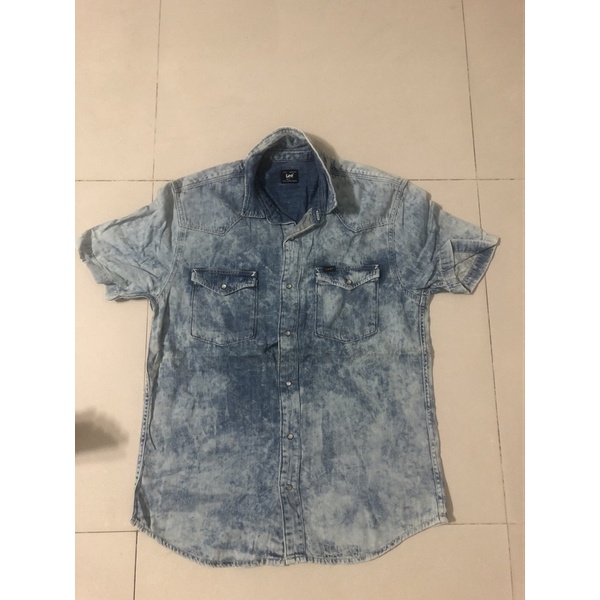 HÀNG XUẤT XỊN - ÁO SƠ MI DENIM NAM NGẮN TAY XUẤT KHẨU
