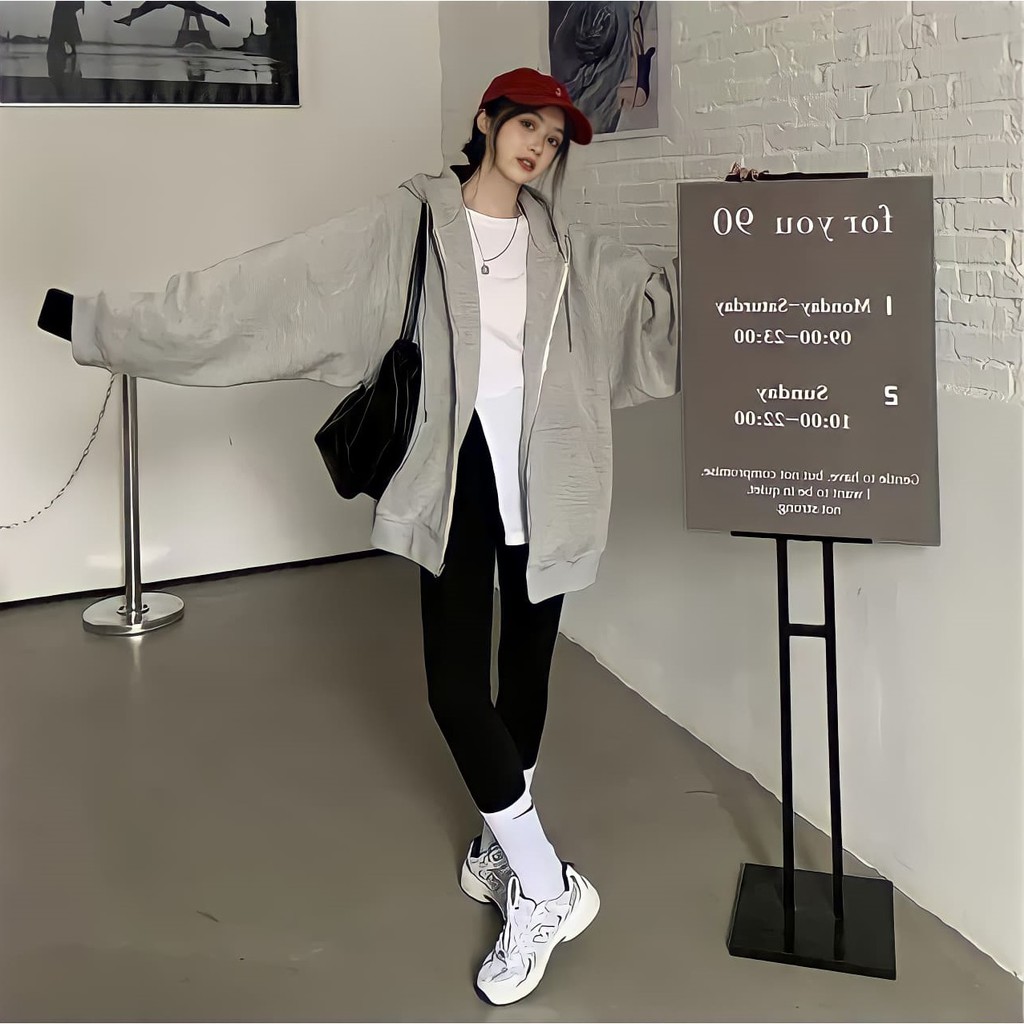 Áo khoác nỉ form rộng tay bồng BASIC áo hoodie hot trend_VIETSTAR | BigBuy360 - bigbuy360.vn